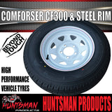 14x6 & 185R14C LT Comfoser CF300 Caravan Trailer HQ Holden White Sunraysia Wheel Rim & Tyre Boat 185 14