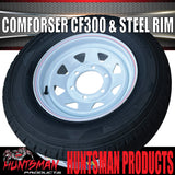 15" 6 Stud Caravan Camper Trailer Sunraysia White Steel Wheel Rim & 225/70R15C Tyre.  225 70 15