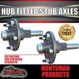 2X Trailer 4wd 5 Stud hubs 5/150 PCD 2000kg Fit to machined to sleeve Stub Axles