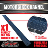 x1 Motorbike Trailer C Channel Runner. 2.1mm Chequer Plate Finish. 2440m L x 185mm W