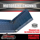 x1 Motorbike Trailer C Channel Runner. 2.1mm Chequer Plate Finish. 2440m L x 185mm W