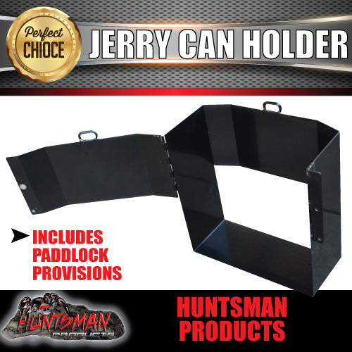 20 Litre Jerry Can Holder Front Opening Black Powdercoat Finish ...