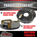 10" Parallel Trailer Electric Brake Kit + 50mm Stub Axle & Elec mounts.